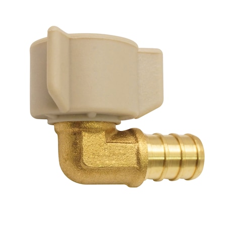 Apollo 1/2 in. Brass PEX Barb x 1/2 in. Female Swivel 90-Degree Elbow APXFAE1212